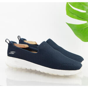 Skechers Womens GoWalk Joy Slip On‎ Shoes Size 10 Navy Blue Mesh Sporty Flats
